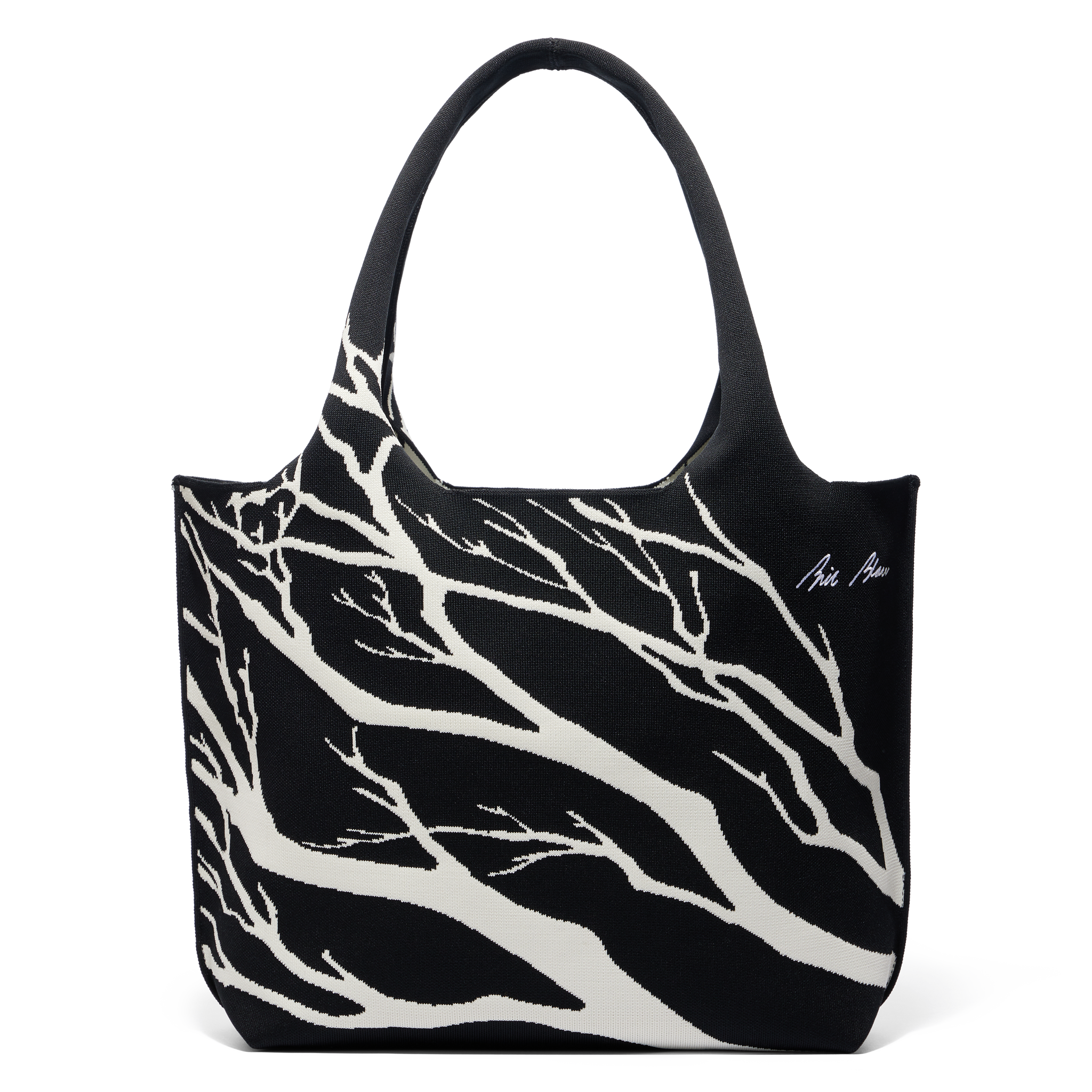 Sutton City Tote - Black Tree Branches seen from the other front