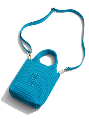 Sutton City Tote - Mallard Stripe lying on the floor