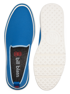 Sutton Knit Sneaker and sole seen from above - Sea Blue