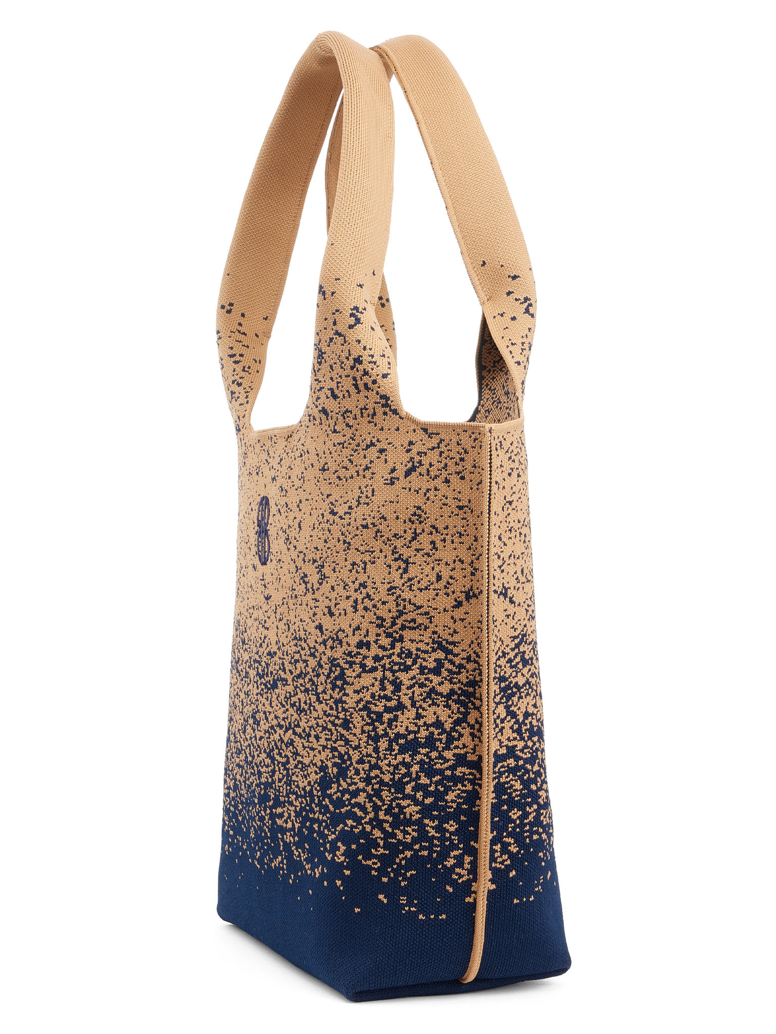 Sutton City Tote - Navy Buckthorn Sprinkle seen from the side