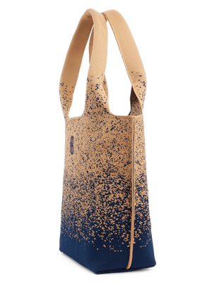 Sutton City Tote - Navy Buckthorn Sprinkle seen from the side