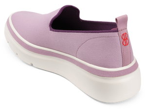 Sutton Knit Sneaker seen from behind - Fair Orchid