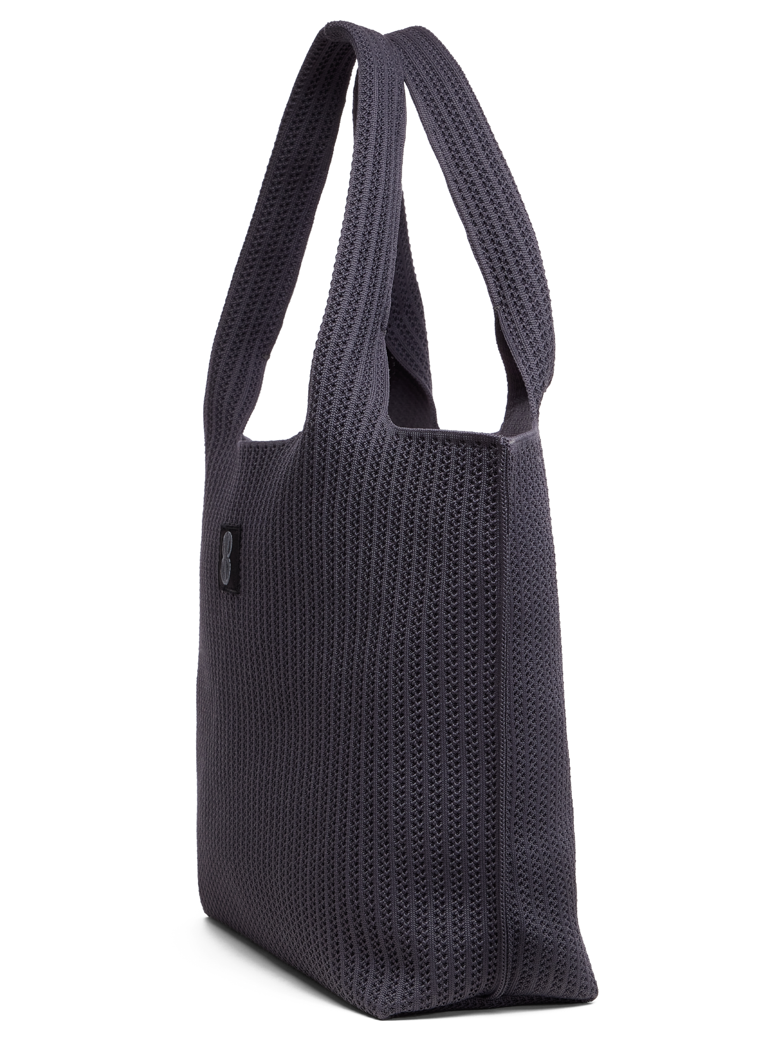 large - Charcoal Stripe tote with pouch