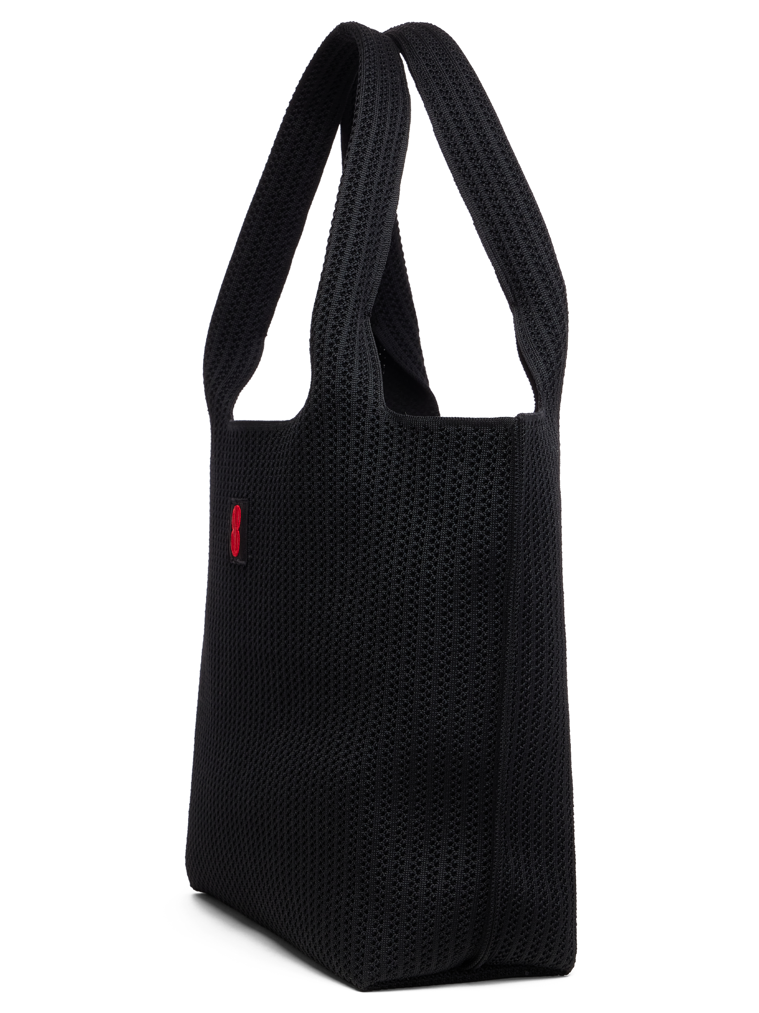 Large - Black Stripe Tote With Pouch