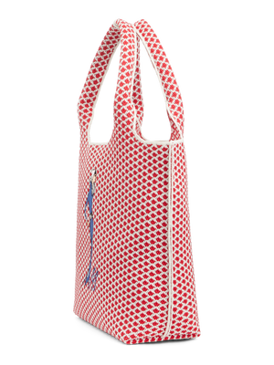 Sutton City Tote - Red Diamond seen from the side