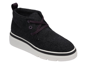 Mid Top Wool Sneaker seen from the front - Charcoal