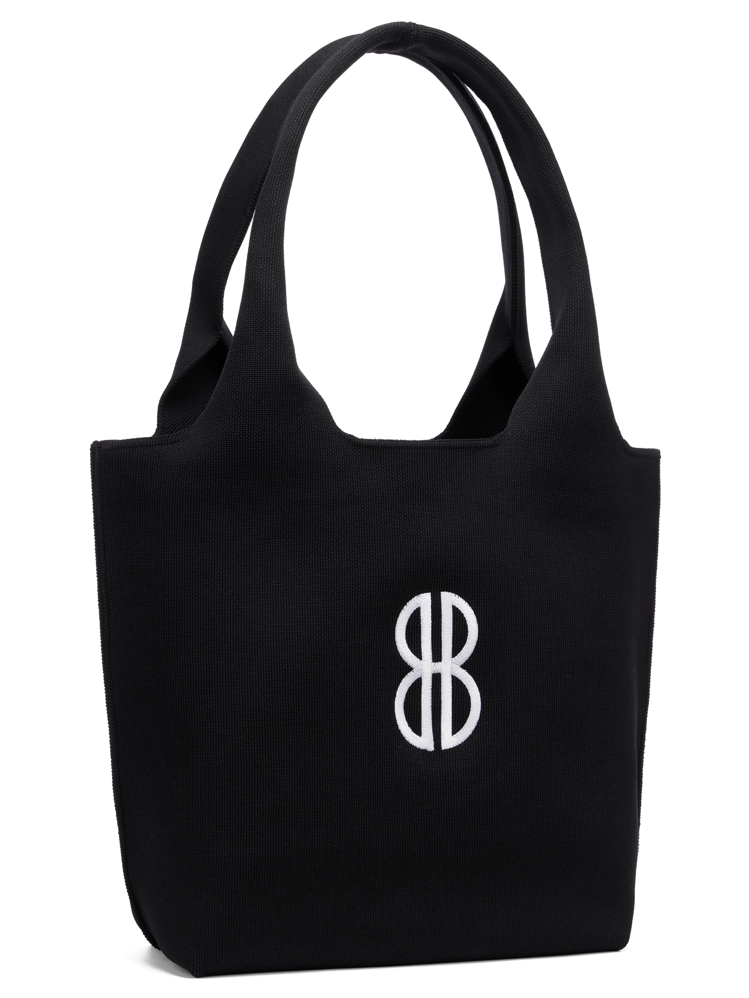 Sutton City Tote - Black Solid Monogram seen from the other front