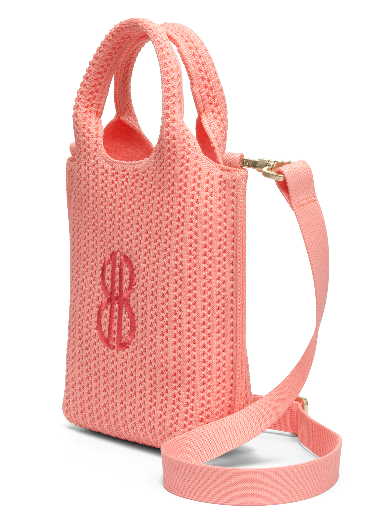 Sutton City Tote - Peach Stripe seen from the side