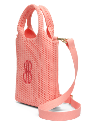 Sutton City Tote - Peach Stripe seen from the side