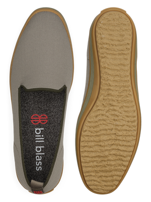 Sutton Knit Slip On and sole seen from above - Sage