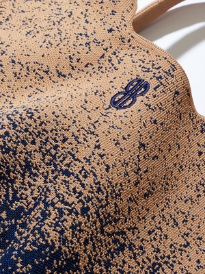 Sutton City Tote - Navy Buckthorn Sprinkle - Small