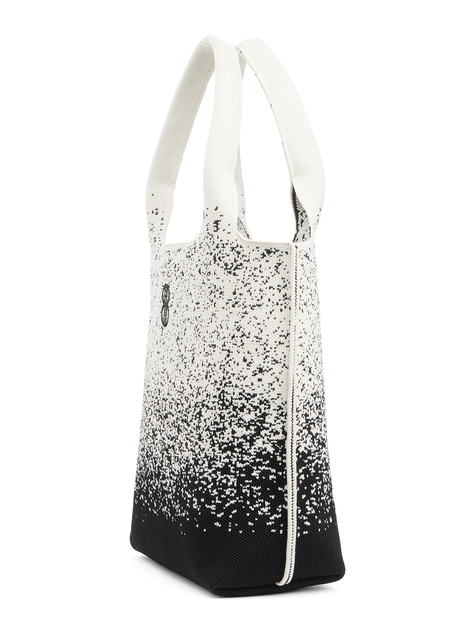 Sutton City Tote - Black Sprinkle seen from the side