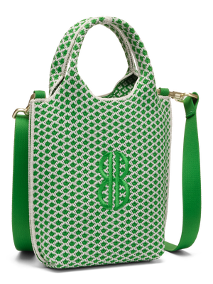 Sutton City Tote - Parakeet Green Diamond seen from the other front