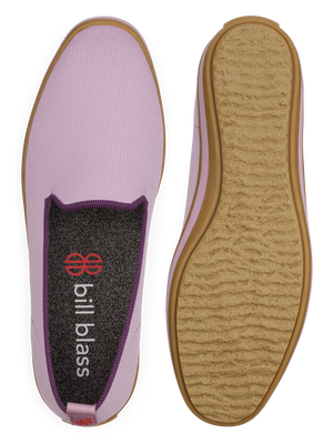 Sutton Knit Slip On and sole seen from above - Fair Orchid