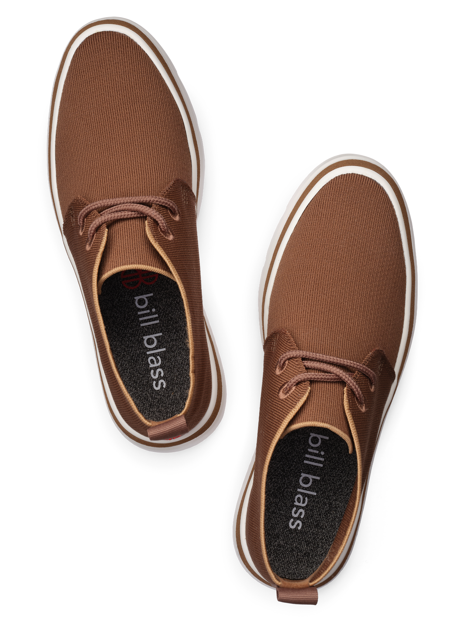 Mid Top Knit Sneaker seen from above - Coffee