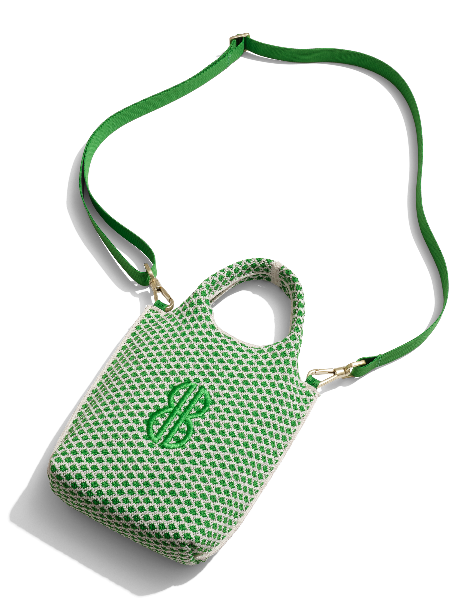 Sutton City Tote - Parakeet Green Diamond overall view