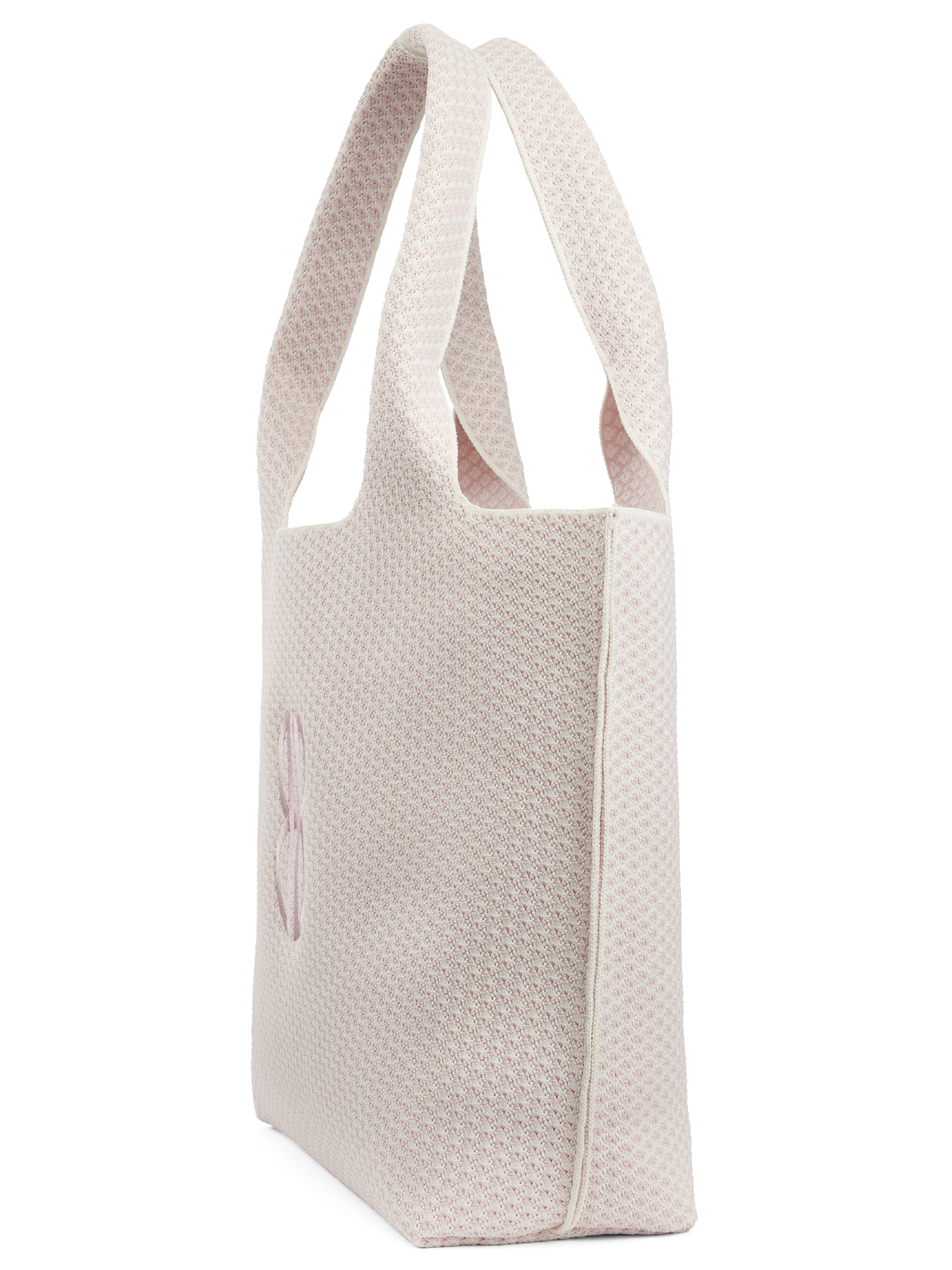 Sutton City Tote - Petal Pink Diamond Monogram seen from the side