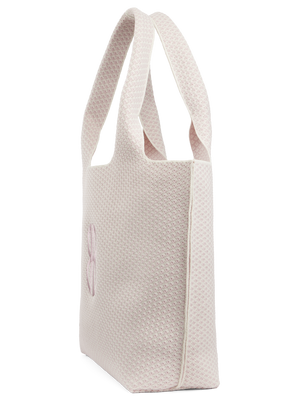 Sutton City Tote - Petal Pink Diamond Monogram seen from the side