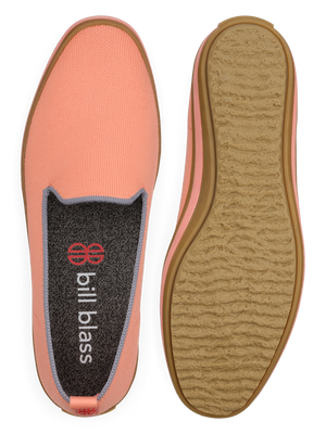 Sutton Knit Slip On and sole seen from above - Apricot