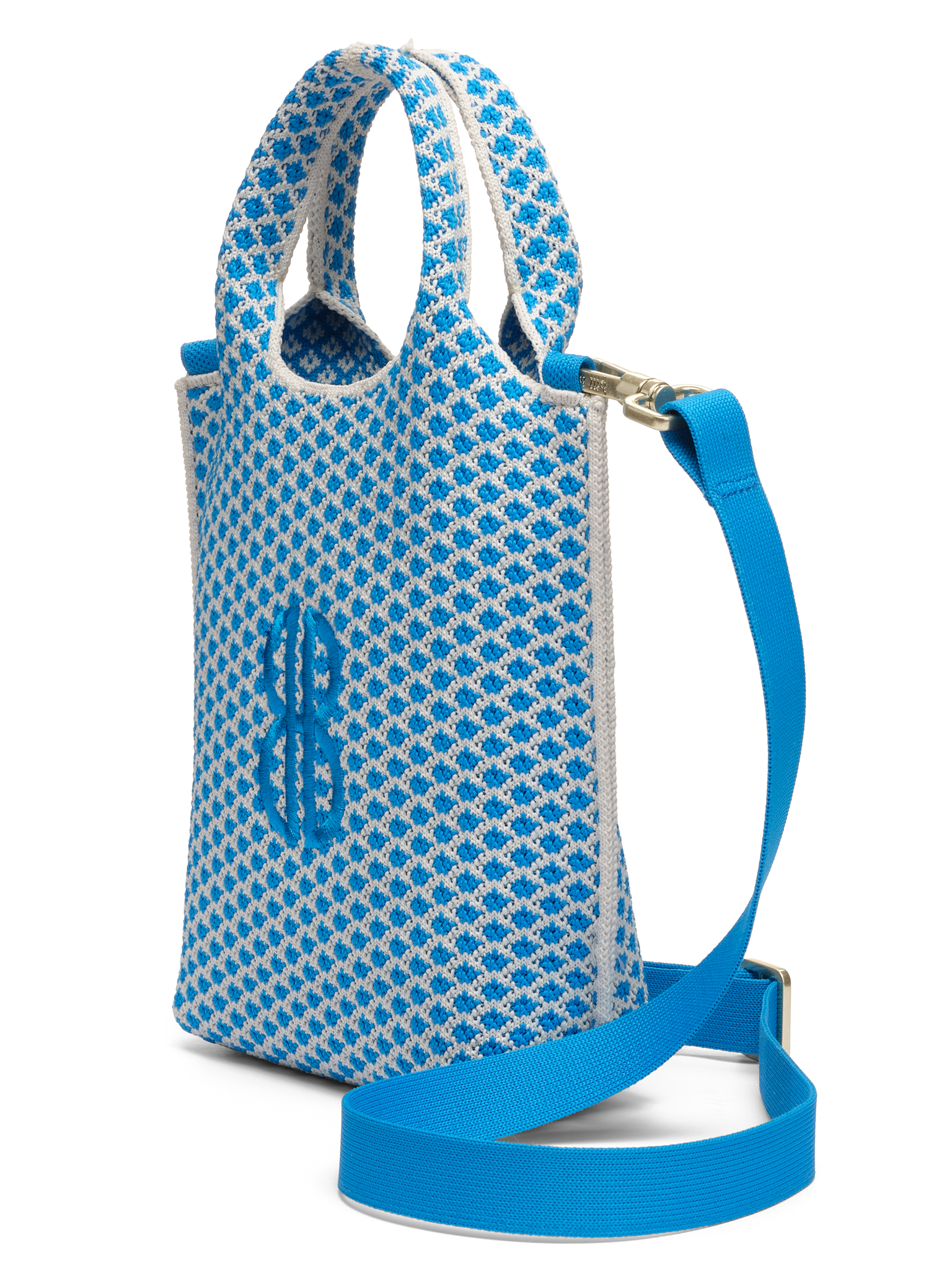 Sutton City Tote - Blue Diamond seen from the side