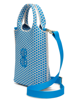 Sutton City Tote - Blue Diamond seen from the side