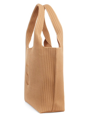 Sutton City Tote - Buckthorn Stripe Monogram seen from the side