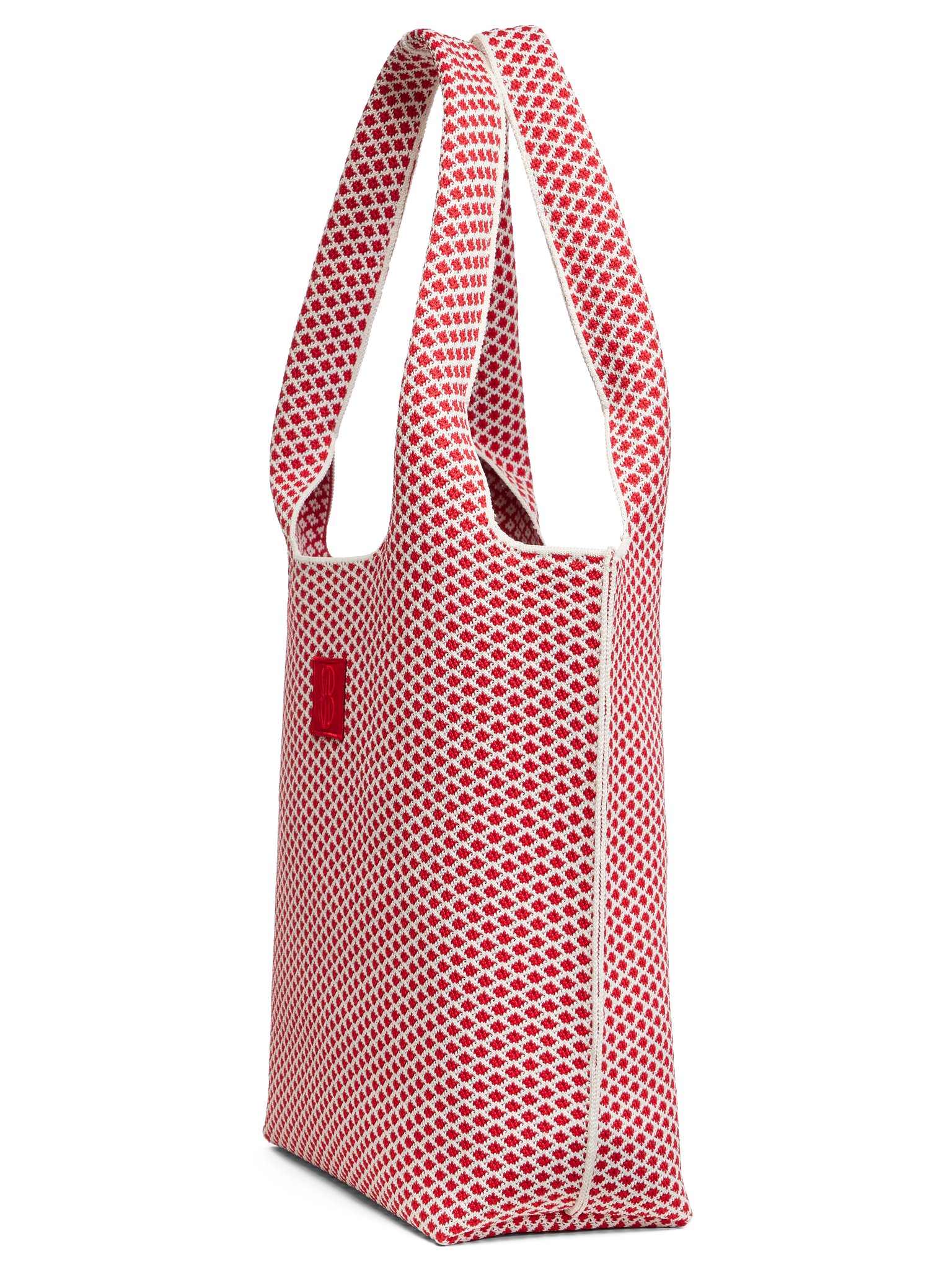 medium - Red Diamond Tote With Pouch