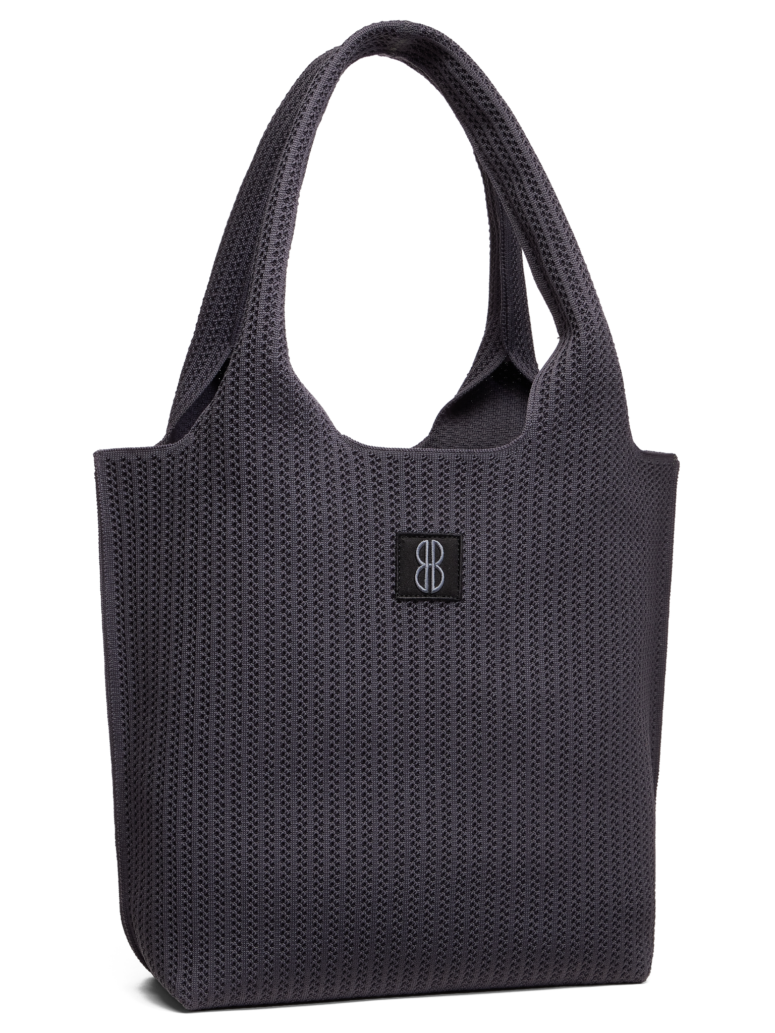 Charcoal Stripe Tote seen from the front