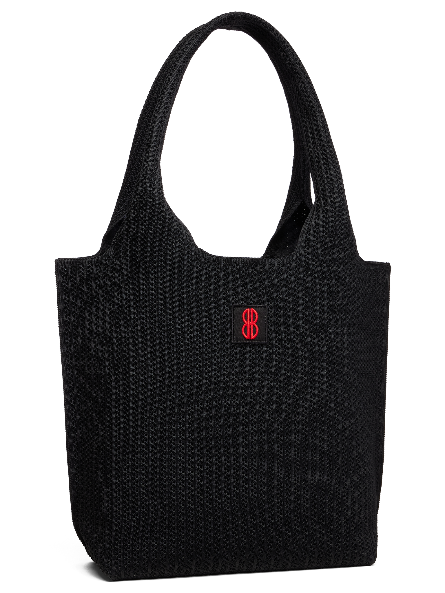 Medium - Black Stripe Tote With Pouch