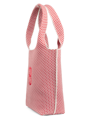 Sutton City Tote - Red Diamond seen from the side