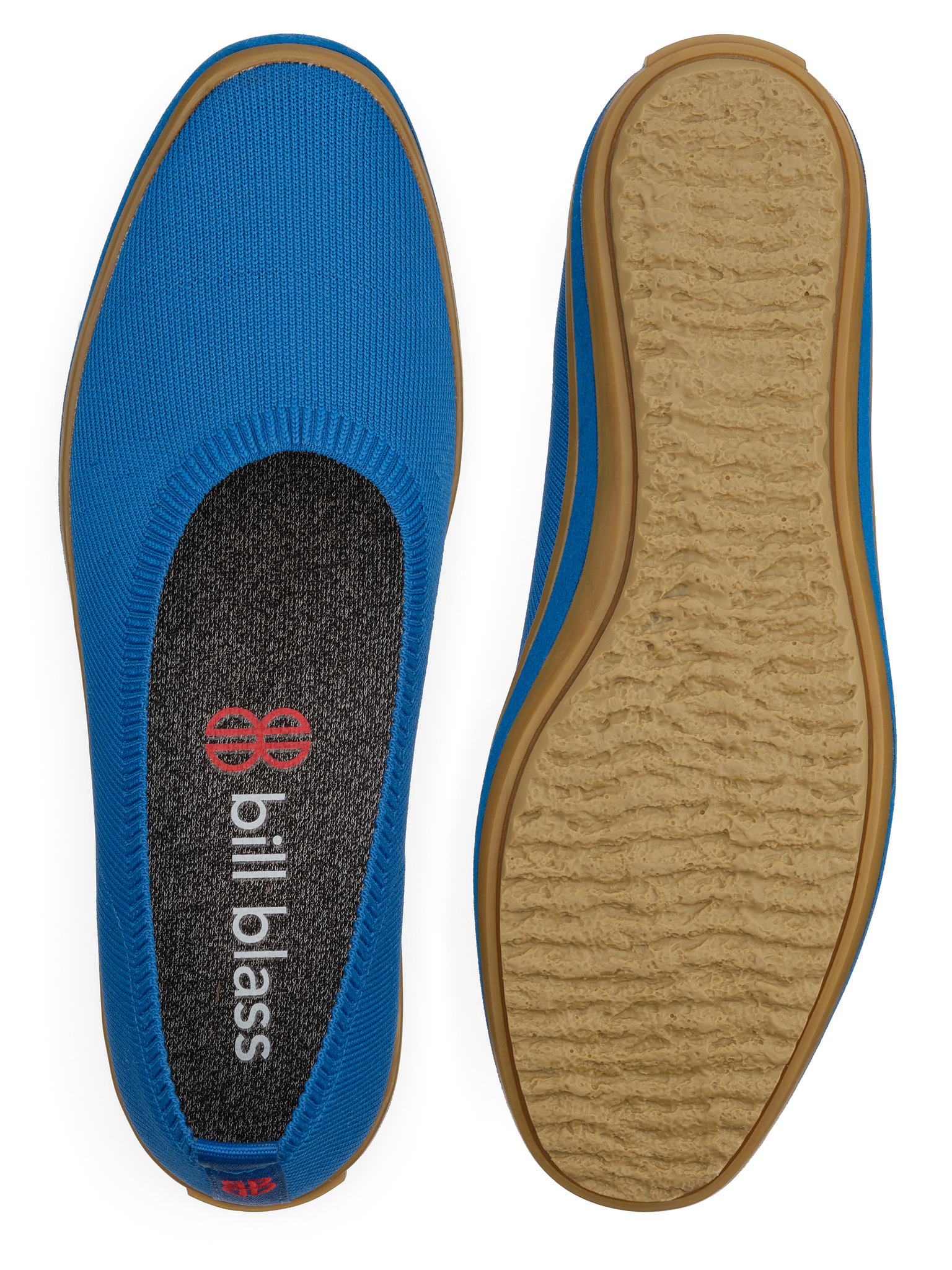 Sutton Knit Ballet and sole seen from above - Sea Blue