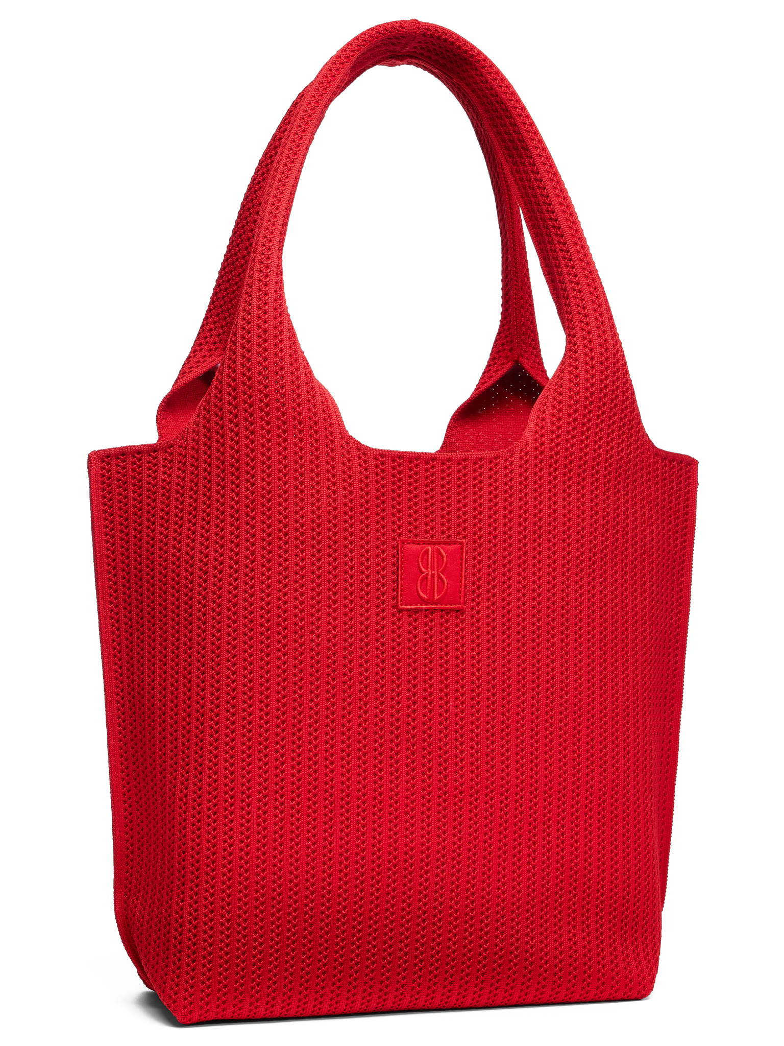 Red Stripe Tote seen from the front