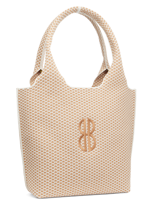 Sutton City Tote - Buckthorn Diamond Monogram seen from the other front