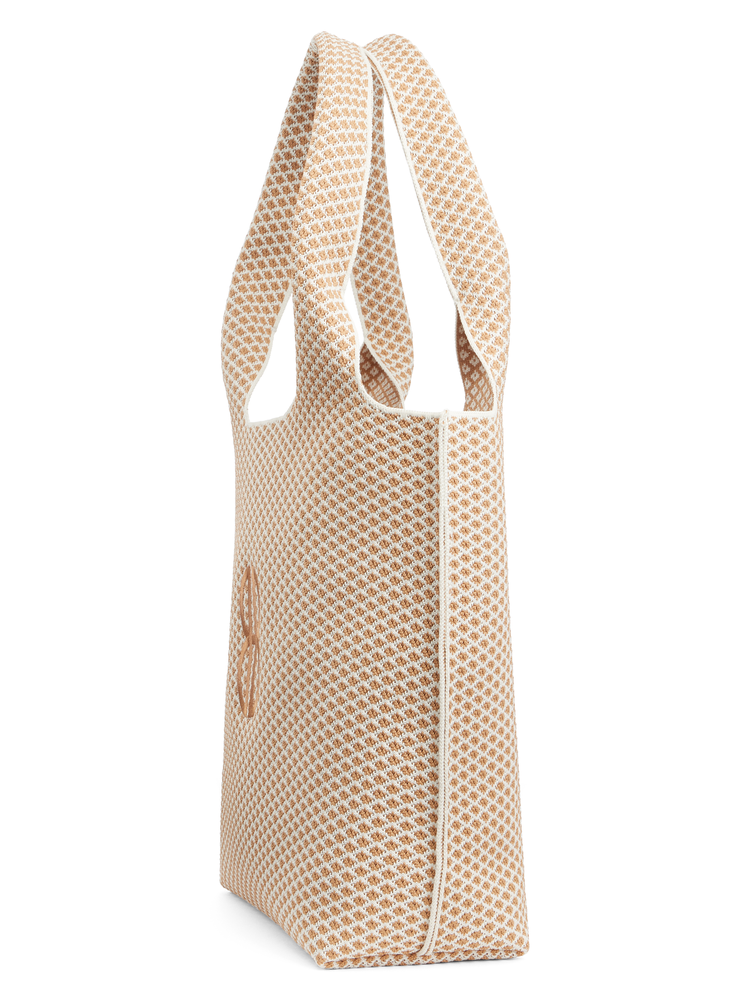 Sutton City Tote - Buckthorn Diamond Monogram seen from the side