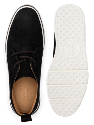 Mid Top Sneaker and sole seen from above - Black