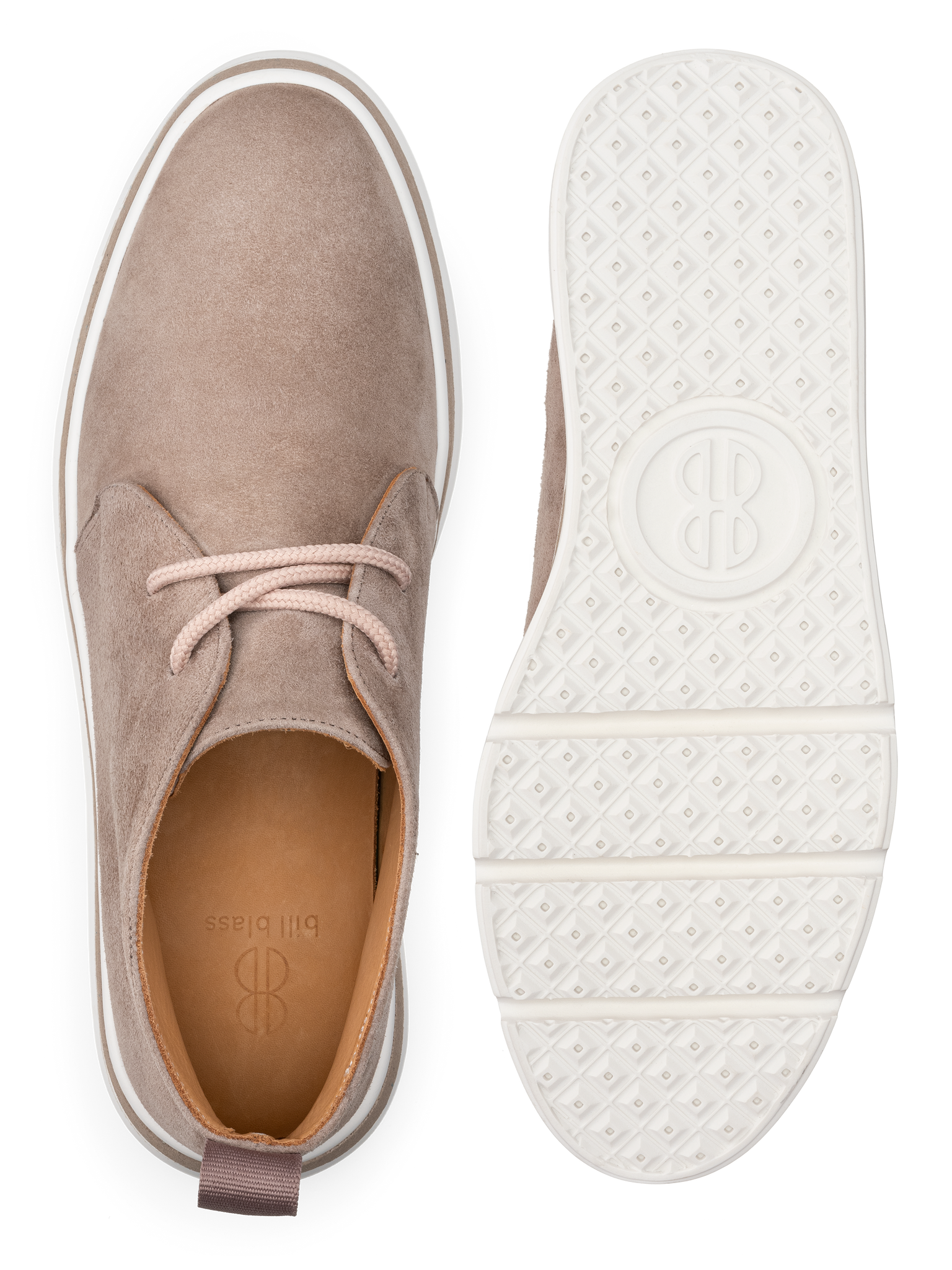 Mid Top Sneaker and sole seen from above - Stone Grey