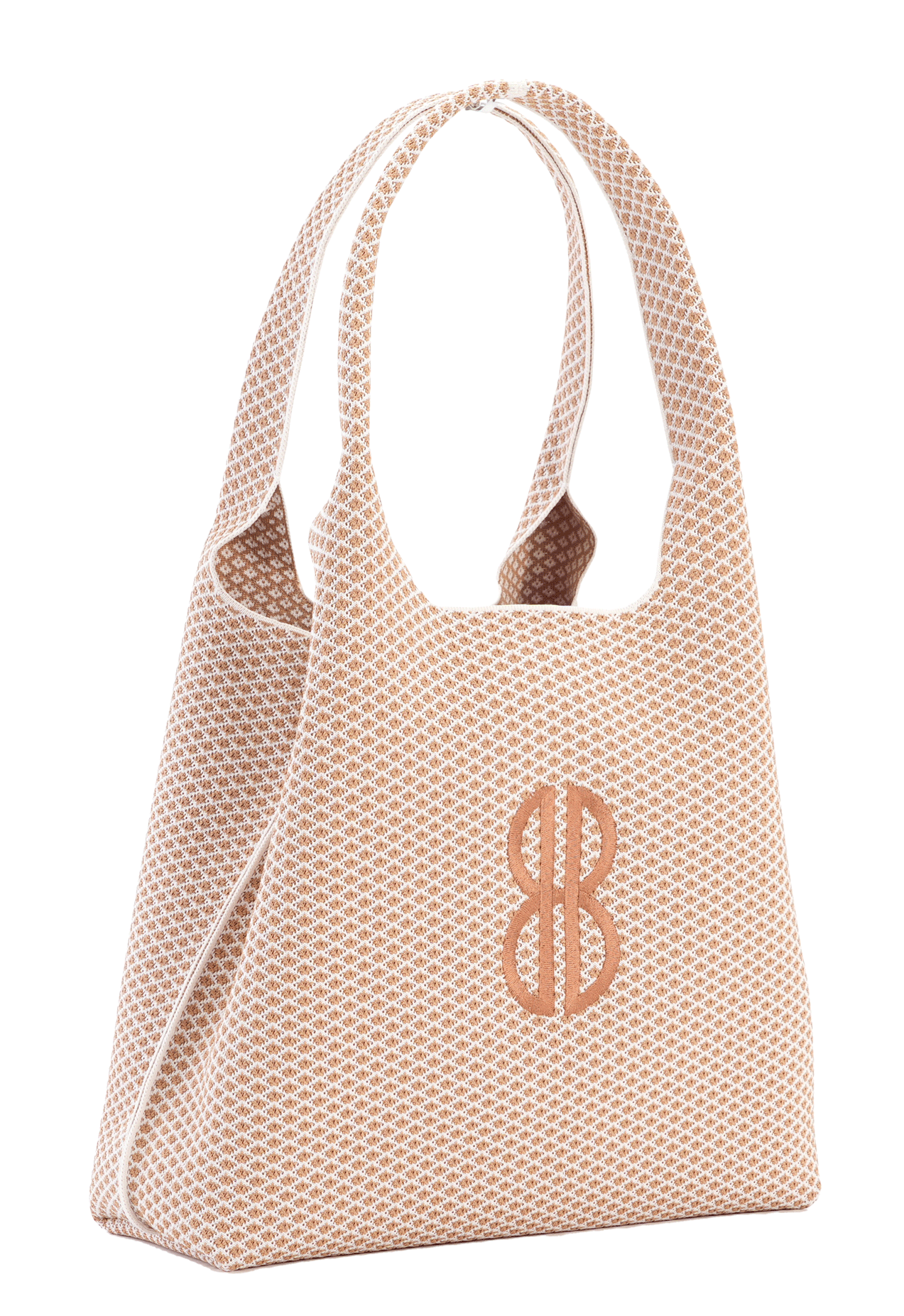 Sutton City Tote - Buckthorn Diamond Monogram / Detachable Metal Chain seen from the other front