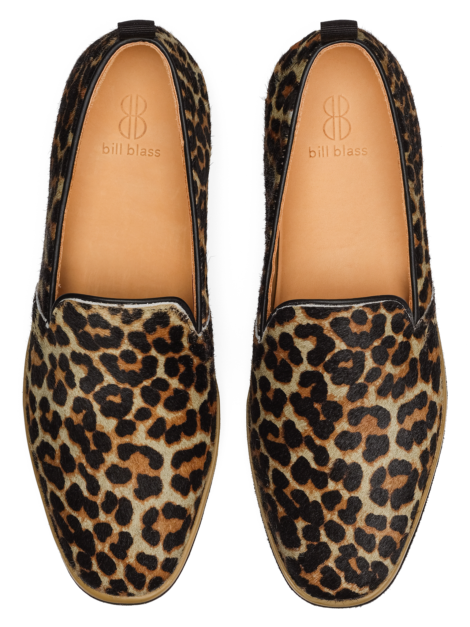 Sutton Slip On seen from above - Sage Leopard Hair Calf