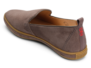 Sutton Suede Slip On seen from behind - Cement