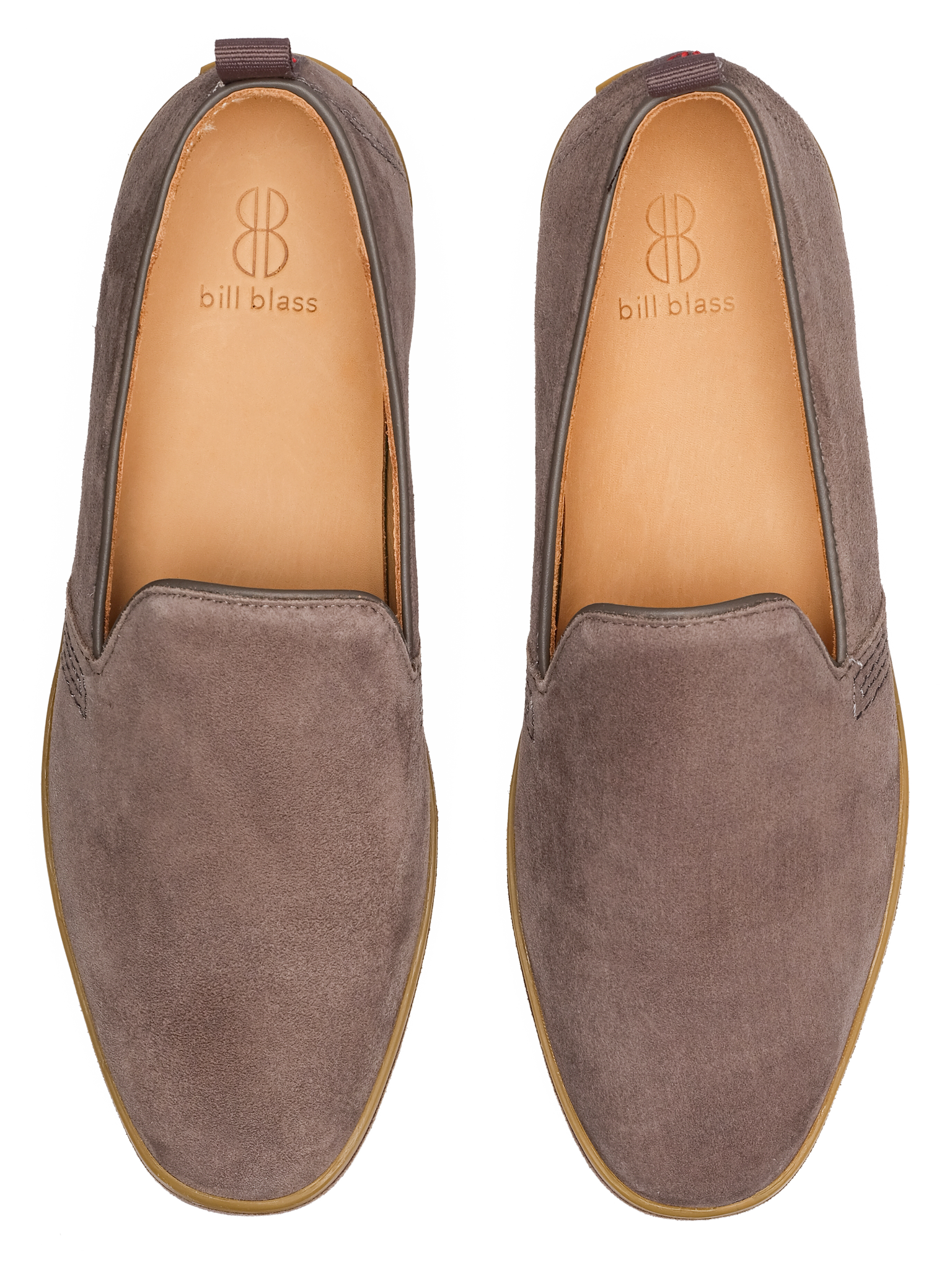 Sutton Suede Slip On seen from above - Cement