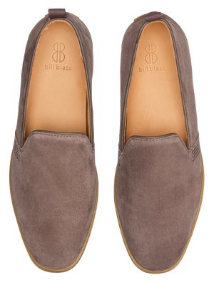 Sutton Suede Slip On seen from above - Cement