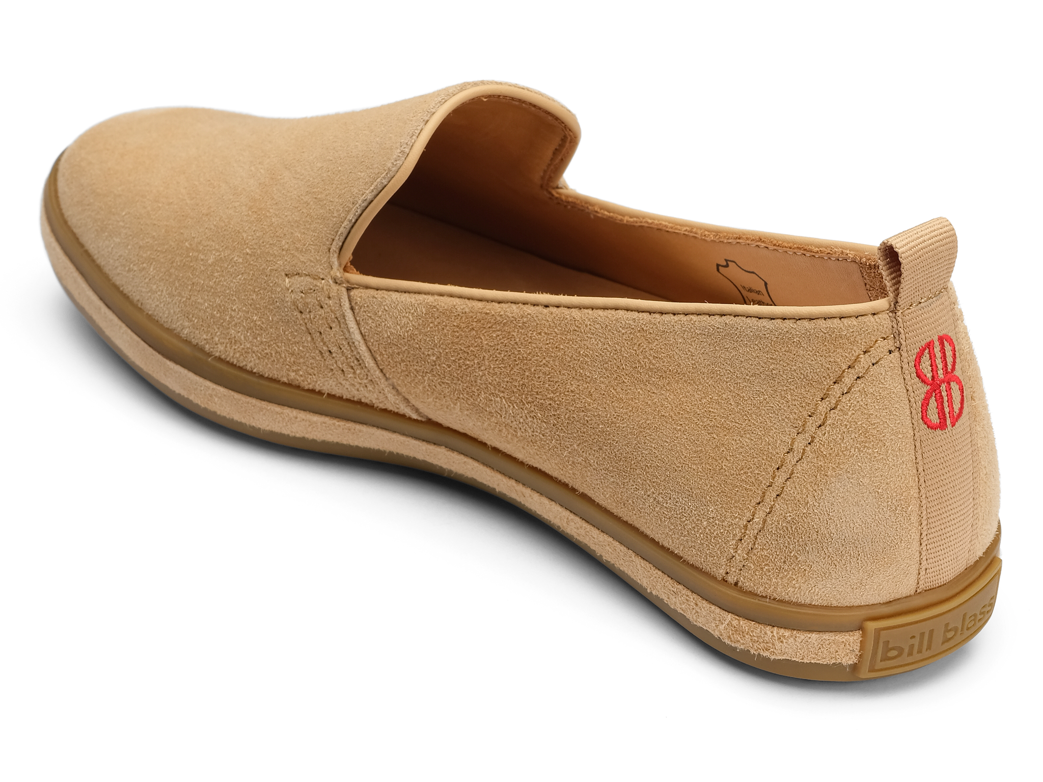 Sutton Suede Slip On seen from behind - Nude