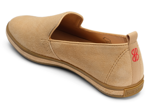 Sutton Suede Slip On seen from behind - Nude