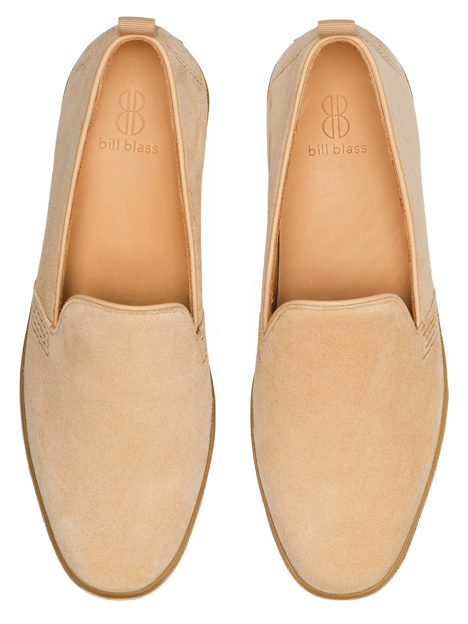 Sutton Suede Slip On seen from above - Nude