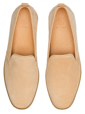 Sutton Suede Slip On seen from above - Nude