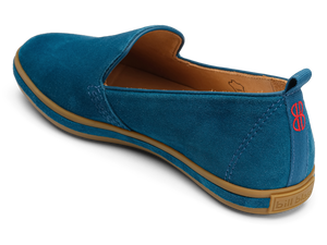 Sutton Suede Slip On seen from behind - Teal