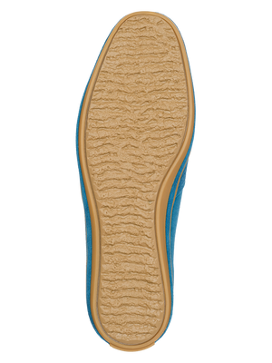 Sutton Suede Slip On and sole seen from above - Teal