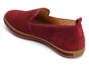 Sutton Suede Slip On - Wine