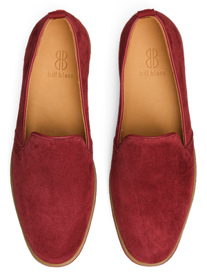 Sutton Suede Slip On - Wine