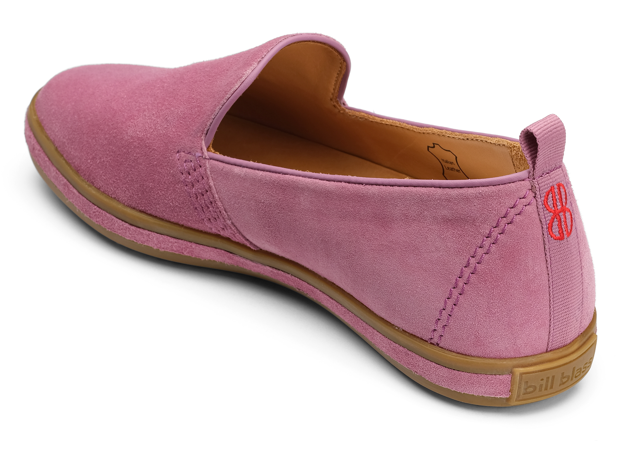 Sutton Suede Slip On seen from behind - Orchid